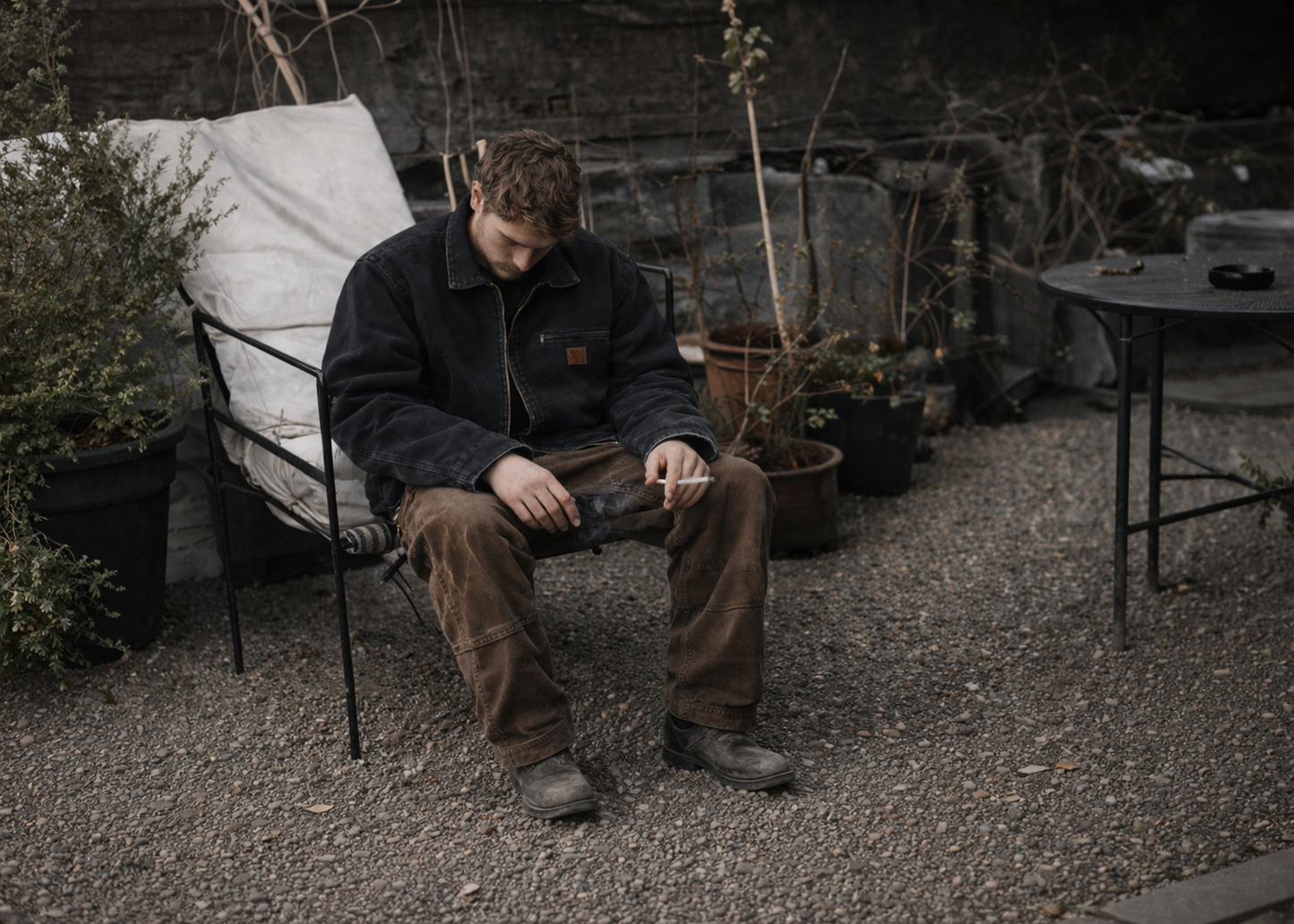 Vintage Washed Black Carhartt Jacket